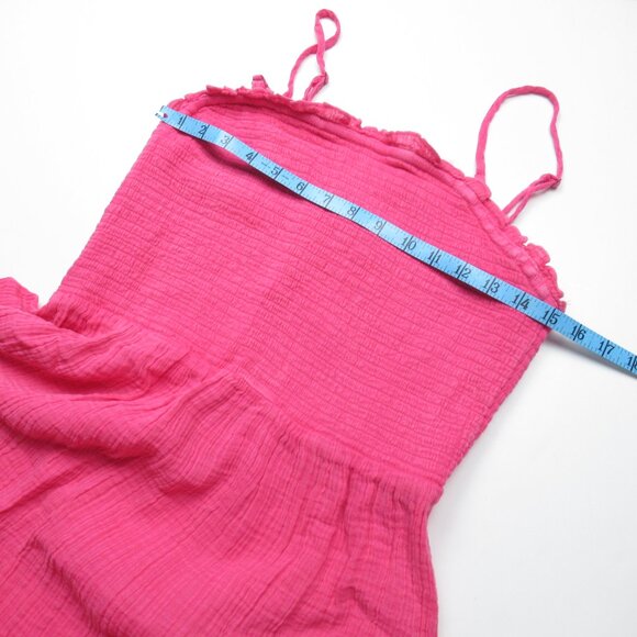 Anthropologie Marisol Smocked Gauze Maxi Dress Pink - Medium - Picture 7 of 10